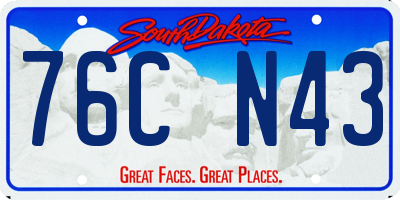 SD license plate 76CN43