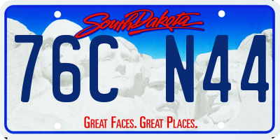 SD license plate 76CN44