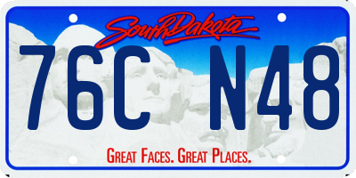 SD license plate 76CN48