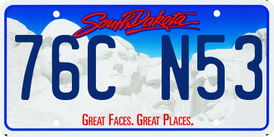 SD license plate 76CN53