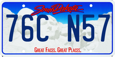 SD license plate 76CN57