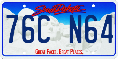 SD license plate 76CN64