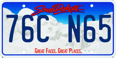 SD license plate 76CN65
