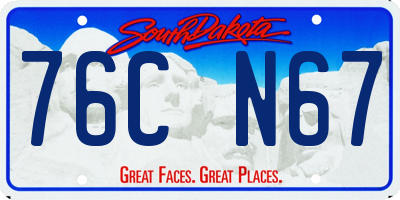 SD license plate 76CN67