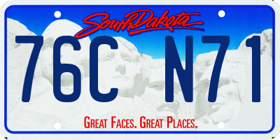 SD license plate 76CN71