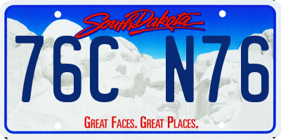 SD license plate 76CN76
