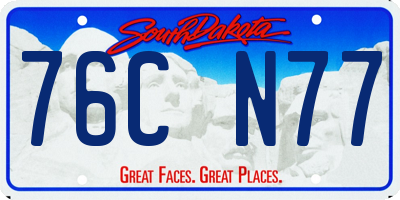 SD license plate 76CN77