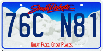 SD license plate 76CN81
