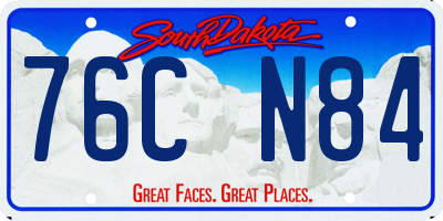 SD license plate 76CN84