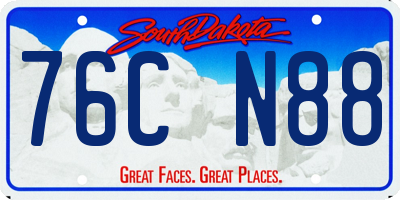 SD license plate 76CN88