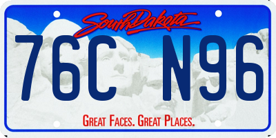 SD license plate 76CN96