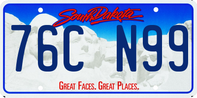 SD license plate 76CN99
