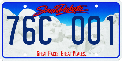 SD license plate 76CO01