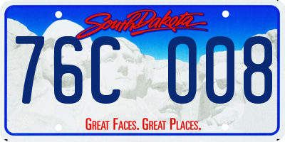 SD license plate 76CO08