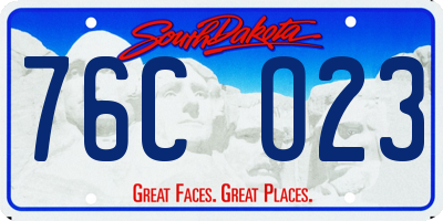 SD license plate 76CO23