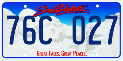 SD license plate 76CO27