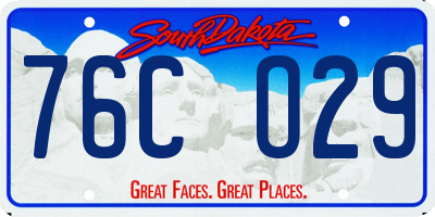SD license plate 76CO29