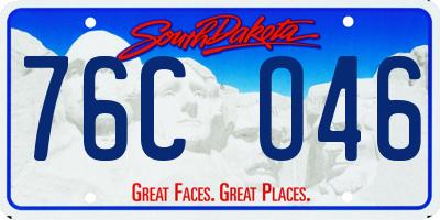 SD license plate 76CO46