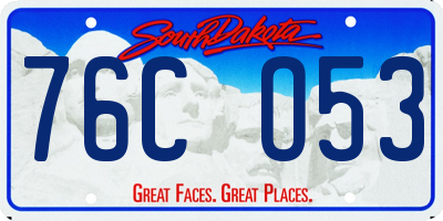 SD license plate 76CO53