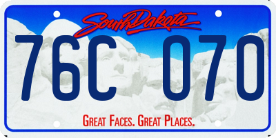 SD license plate 76CO70