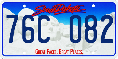 SD license plate 76CO82