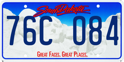 SD license plate 76CO84