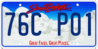 SD license plate 76CP01