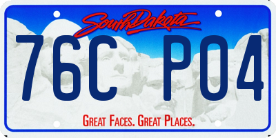 SD license plate 76CP04