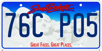 SD license plate 76CP05