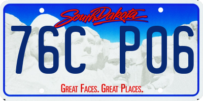 SD license plate 76CP06