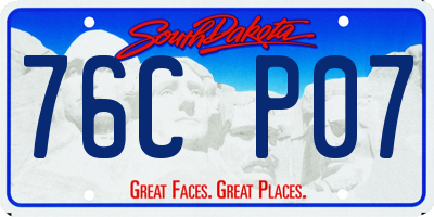 SD license plate 76CP07