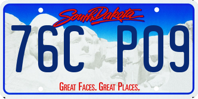 SD license plate 76CP09