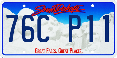 SD license plate 76CP11