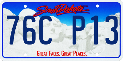 SD license plate 76CP13