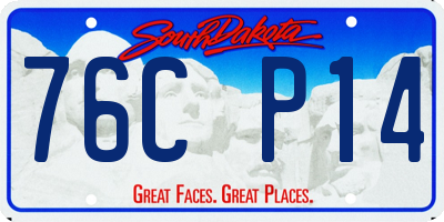SD license plate 76CP14