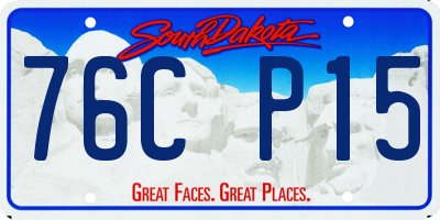 SD license plate 76CP15