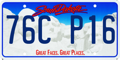 SD license plate 76CP16