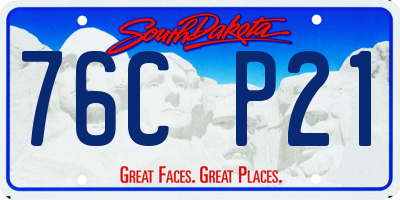 SD license plate 76CP21