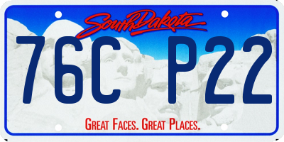 SD license plate 76CP22