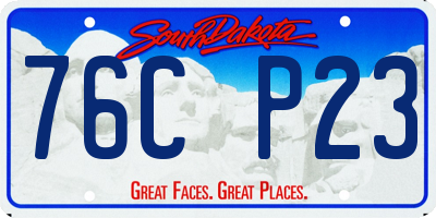 SD license plate 76CP23