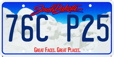 SD license plate 76CP25