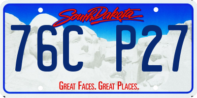 SD license plate 76CP27
