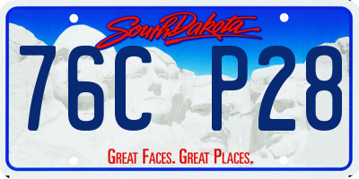 SD license plate 76CP28