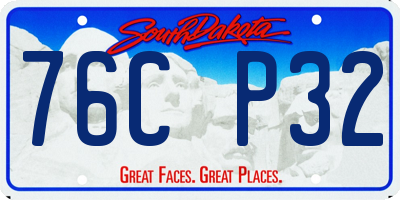SD license plate 76CP32