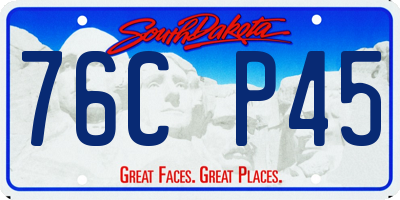 SD license plate 76CP45