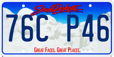 SD license plate 76CP46