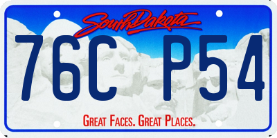 SD license plate 76CP54