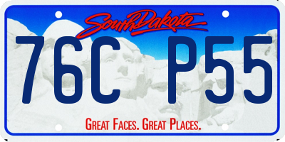 SD license plate 76CP55