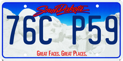 SD license plate 76CP59