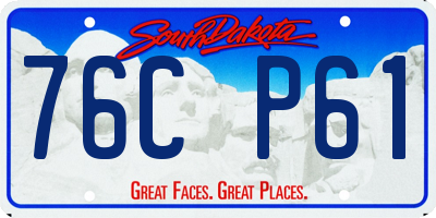 SD license plate 76CP61
